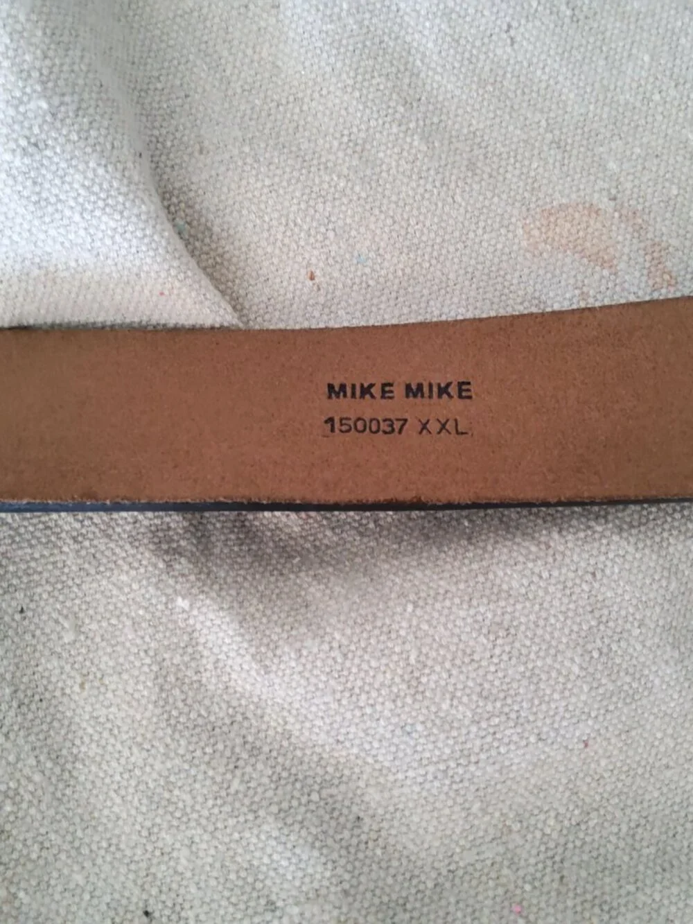Men's Black Leather belt size XXL 55.5 inches long